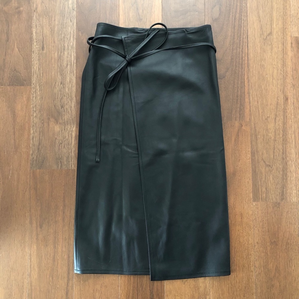 Vetements Logo-embossed Leather Skirt